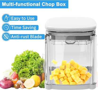 French Fry Cutter with 4 Blades Stainless Steel Manual Potato Chopper Gray | Multi‑function Vegetable Cutter Apple & Onion Dicer Sharp Steel Blades